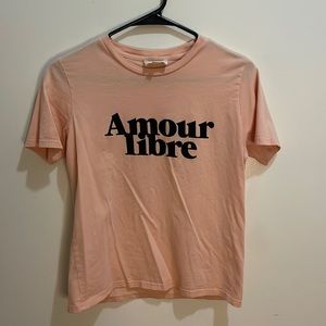 Sezane pink t-shirt